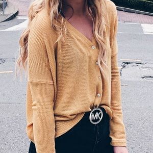 Urban outfitters waffle knit top